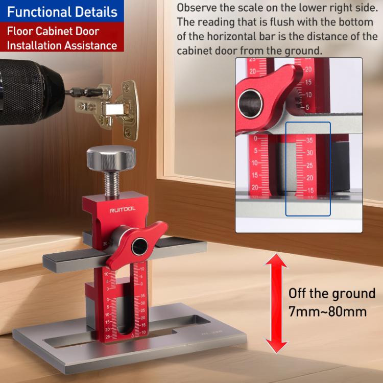 RUITOOL Multifunctional Cabinet Door Installation Locator Aid with Base
