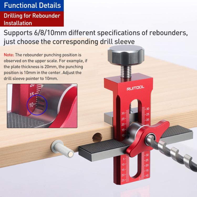 RUITOOL Multifunctional Cabinet Door Installation Locator Aid with Base