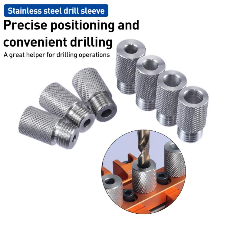 Stainless Steel Extended Knurled Drill Sleeve Multifunctional Drilling Locator