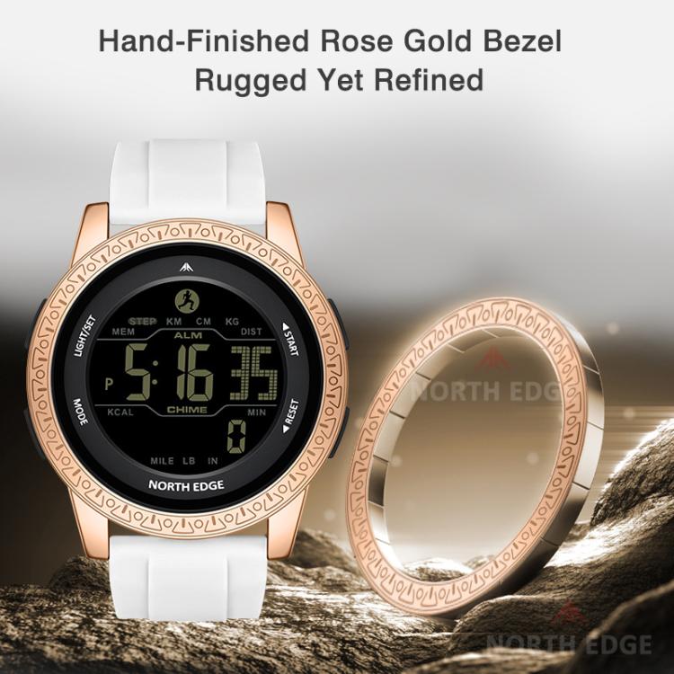 NORTH EDGE APOLLO Outdoor Waterproof Men Multi-Function Silicone Strap Smart Sports Watch