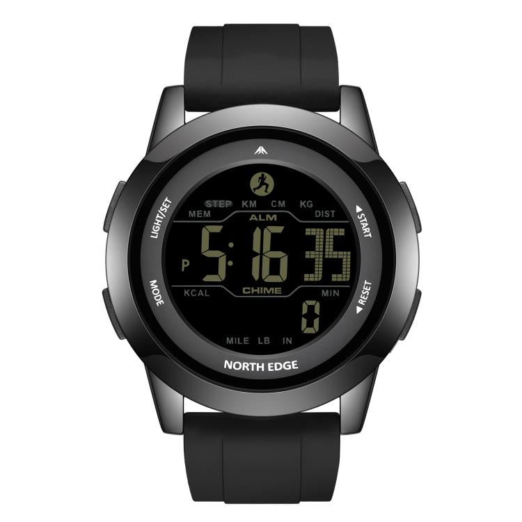 NORTH EDGE APOLLO Outdoor Waterproof Men Multi-Function Silicone Strap Smart Sports Watch