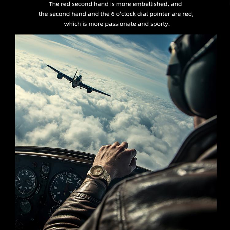 NORTH EDGE LONGWINGS Outdoor Men Solar Charging Stainless Steel Strap Sports Watch