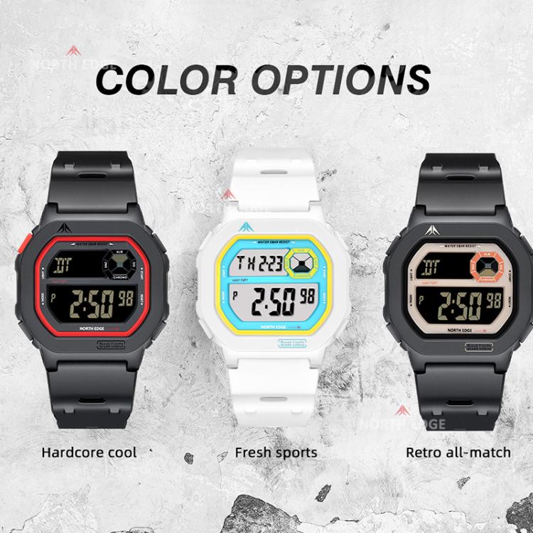 NORTH EDGE X1 Outdoor Single Display Square Waterproof Luminous Electronic Watch