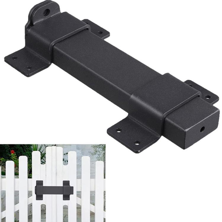 Heavy Duty Metal Door Lock Sliding Security Latch with Padlock Hole for Wooden Fence Yard
