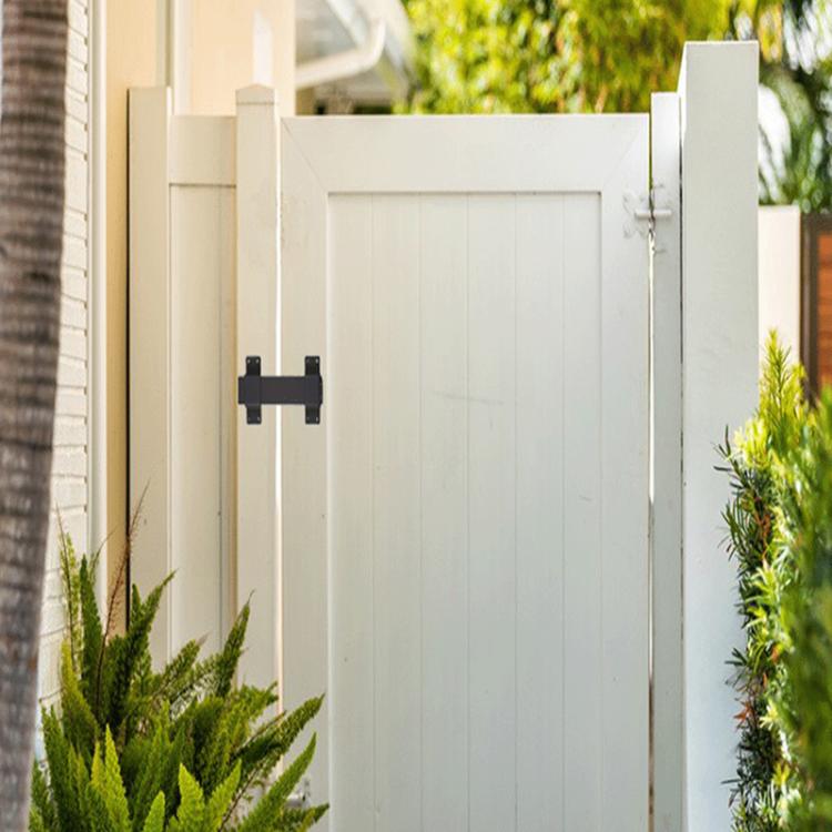 Heavy Duty Metal Door Lock Sliding Security Latch with Padlock Hole for Wooden Fence Yard