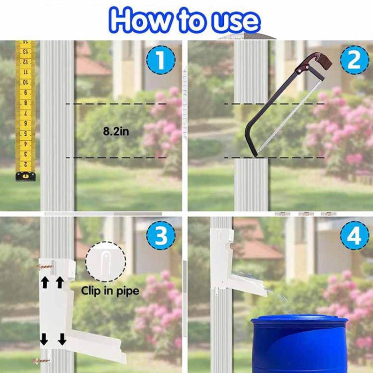 Rainwater Collector Downspout Rainwater Diverter for 3 x 4 inch Rectangular Downspout