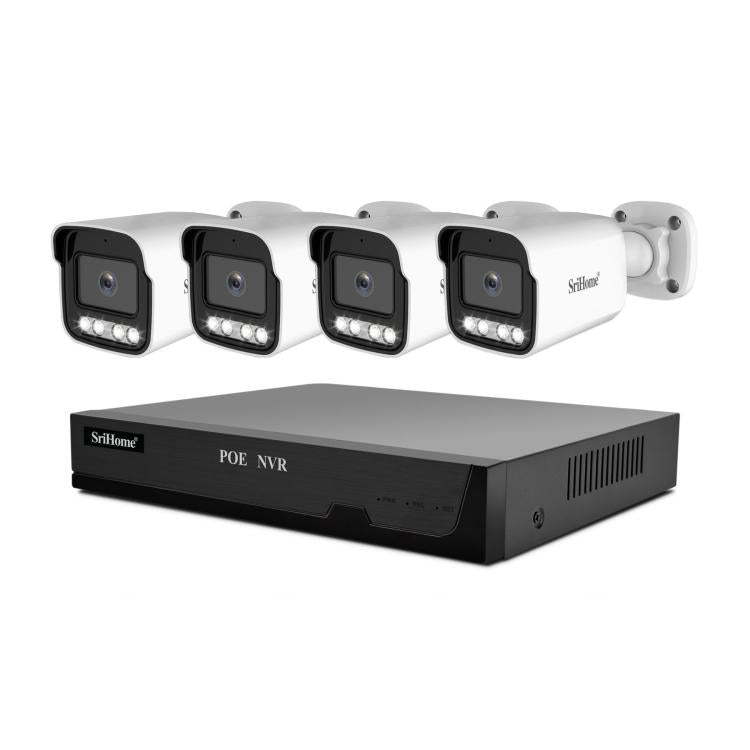 SriHome NVS005-POE065 3MP HD 4-CH POE Camera Network Video Recorder Kit