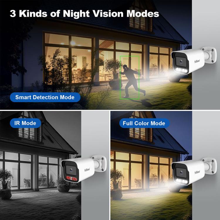 SriHome NVS005-POE065 3MP HD 4-CH POE Camera Network Video Recorder Kit