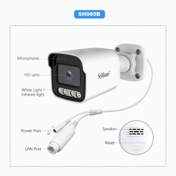 SriHome NVS005-POE065 3MP HD 8-CH POE Camera Network Video Recorder Kit