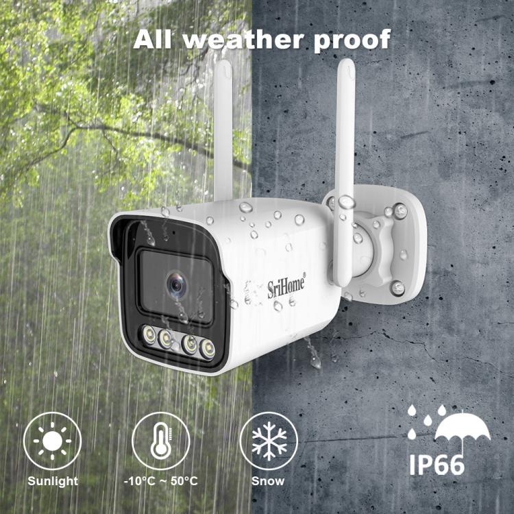 SriHome NVS010-IPC065 5MP HD 4-CH WiFi Camera Kit with 10.1 inch Touch Screen Monitor
