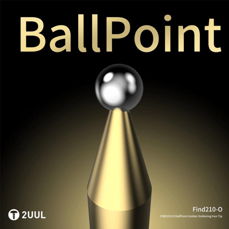 2UUL Find210-O BallPoint Golden Soldering Iron Tip for C210 Soldering Station
