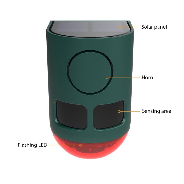 N911B Solar Infrared Sensor Alarm with Sound and Light