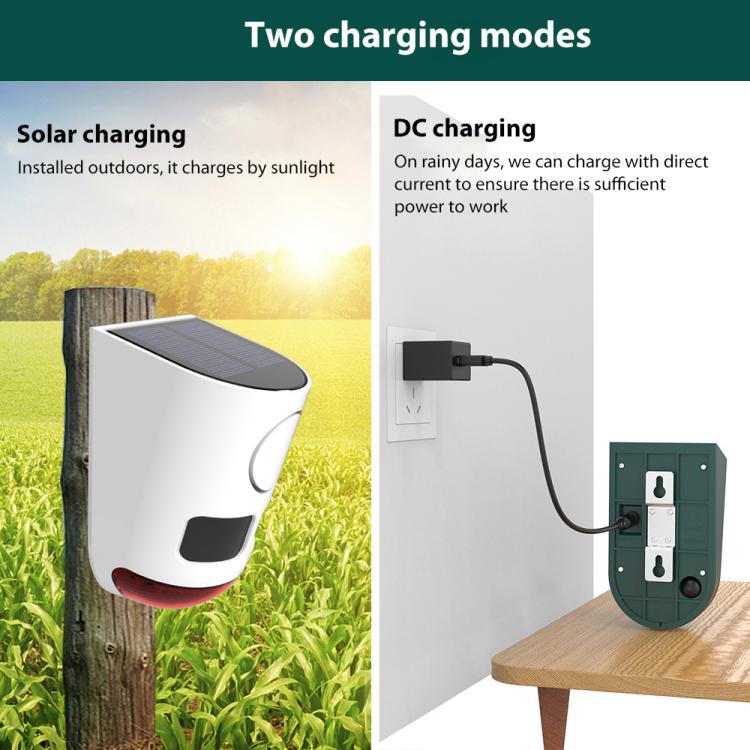 N911B Solar Infrared Sensor Alarm with Sound and Light