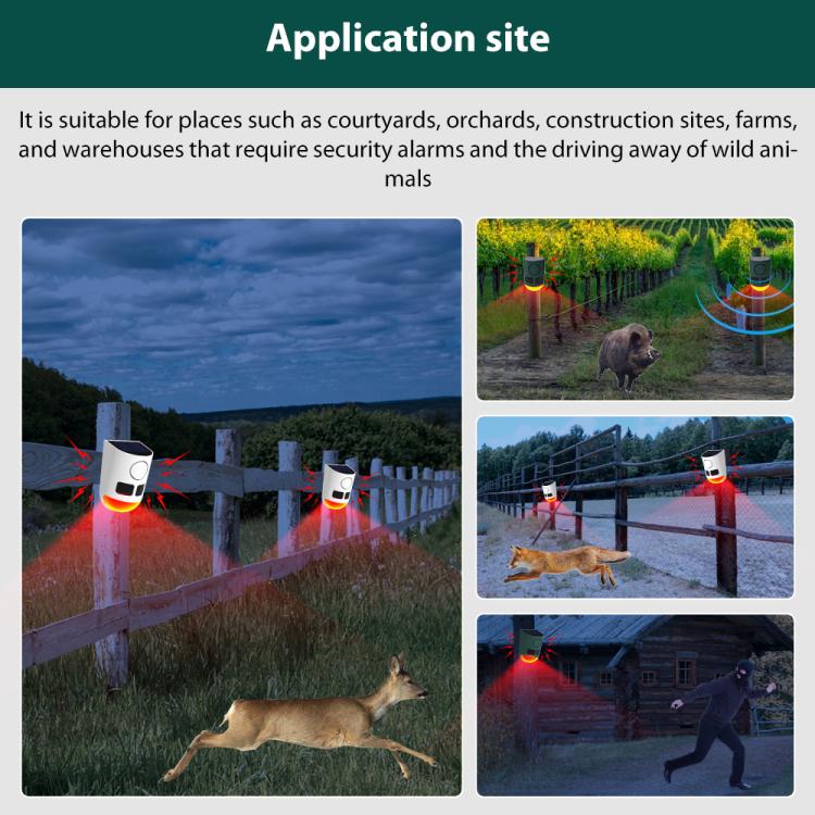 N911B Solar Infrared Sensor Alarm with Sound and Light