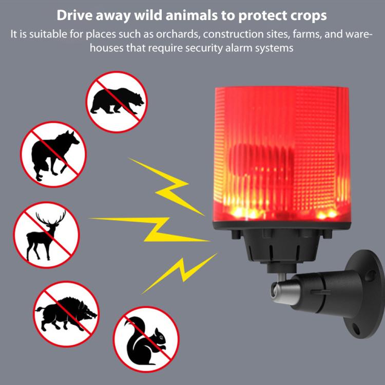 N911L Outdoor Infrared Timed Sound and Light Solar Alarm Animal Repeller