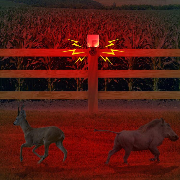 N911L Outdoor Infrared Timed Sound and Light Solar Alarm Animal Repeller