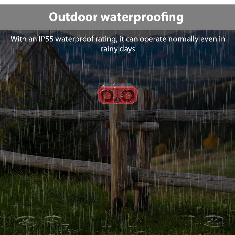 N911T Outdoor Solar Dual Horn Alarm Animal Repellent