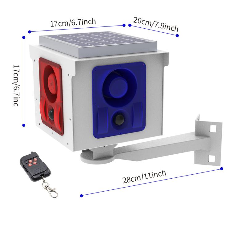 N911U Outdoor 360 Degree Sensor Sound and Light Alarm Animal Repeller