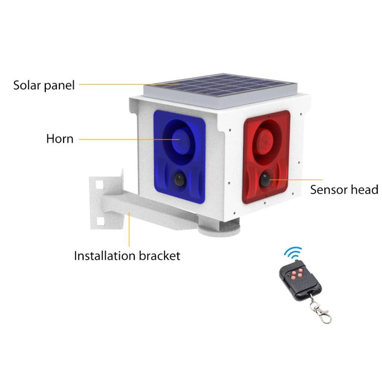 N911U Outdoor 360 Degree Sensor Sound and Light Alarm Animal Repeller