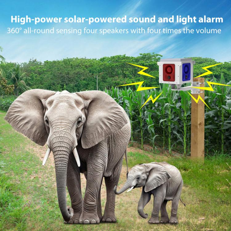 N911U Outdoor 360 Degree Sensor Sound and Light Alarm Animal Repeller