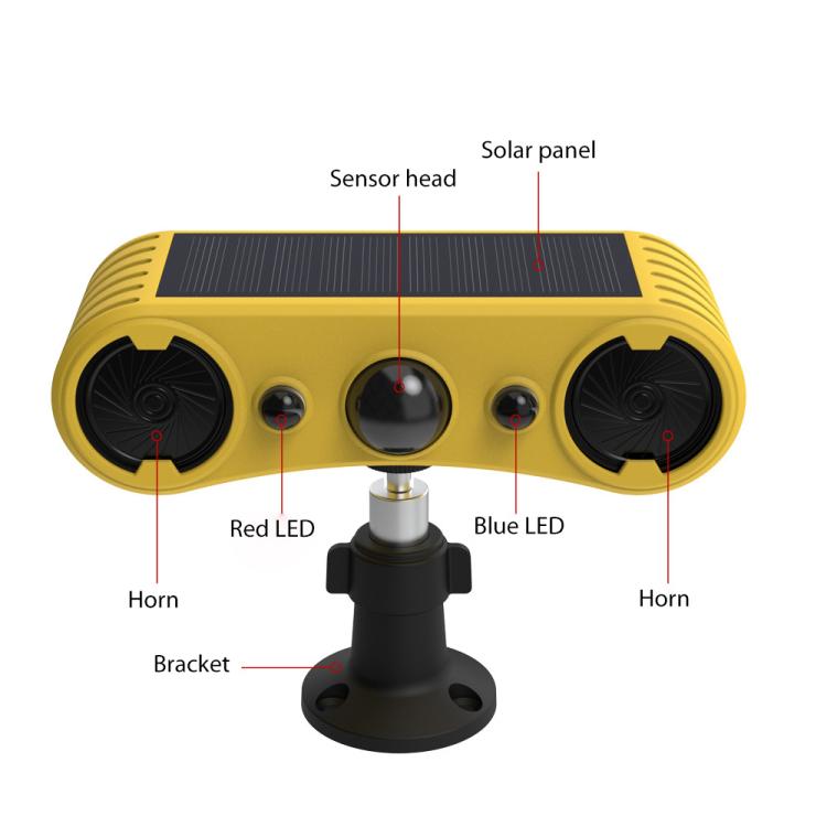 N911W Solar High Frequency Ultrasonic Animal Repellent