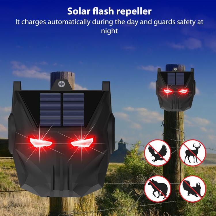 N911X Solar LED Red Flashing Animal Repellent