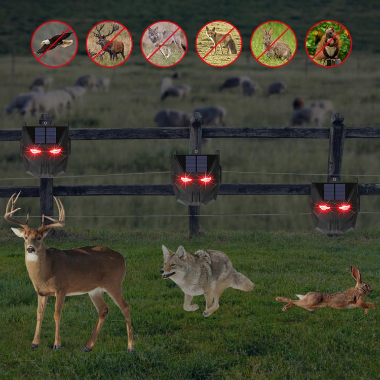 N911X Solar LED Red Flashing Animal Repellent