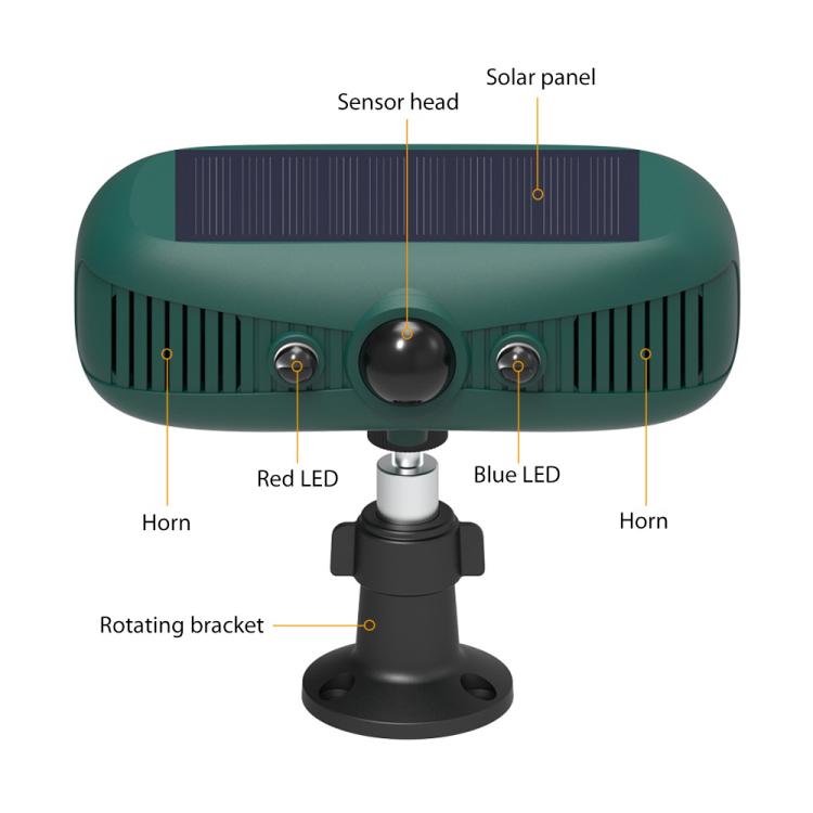 N911Y Outdoor Solar High Frequency Ultrasonic Animal Repellent