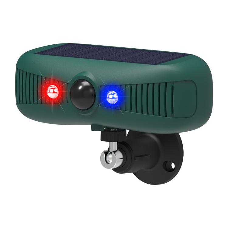N911Y Outdoor Infrared Sensor Sound and Light Alarm Solar Ultrasonic Animal Repellent