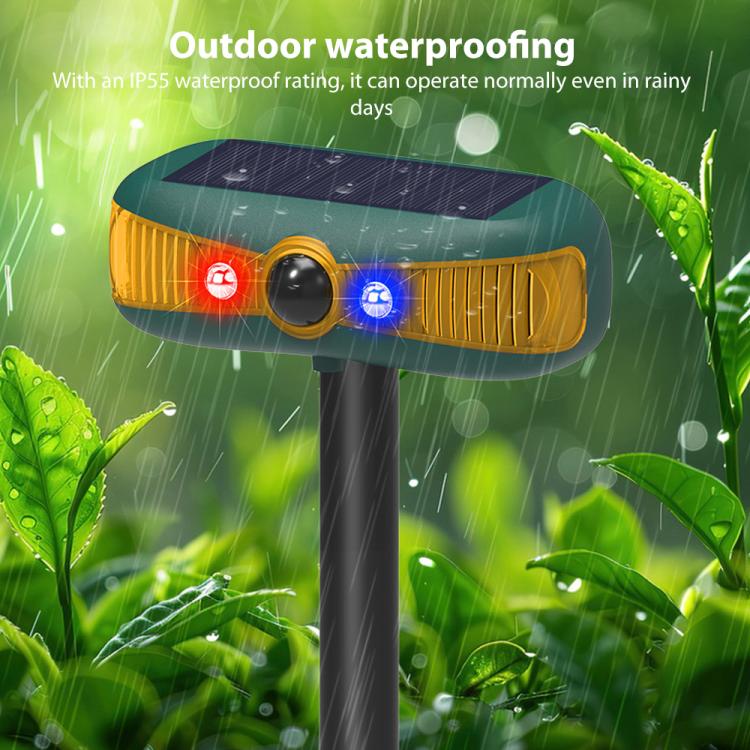 N911Y Outdoor Sound and Light Alarm Solar Powered High Frequency Ultrasonic Animal Repellent