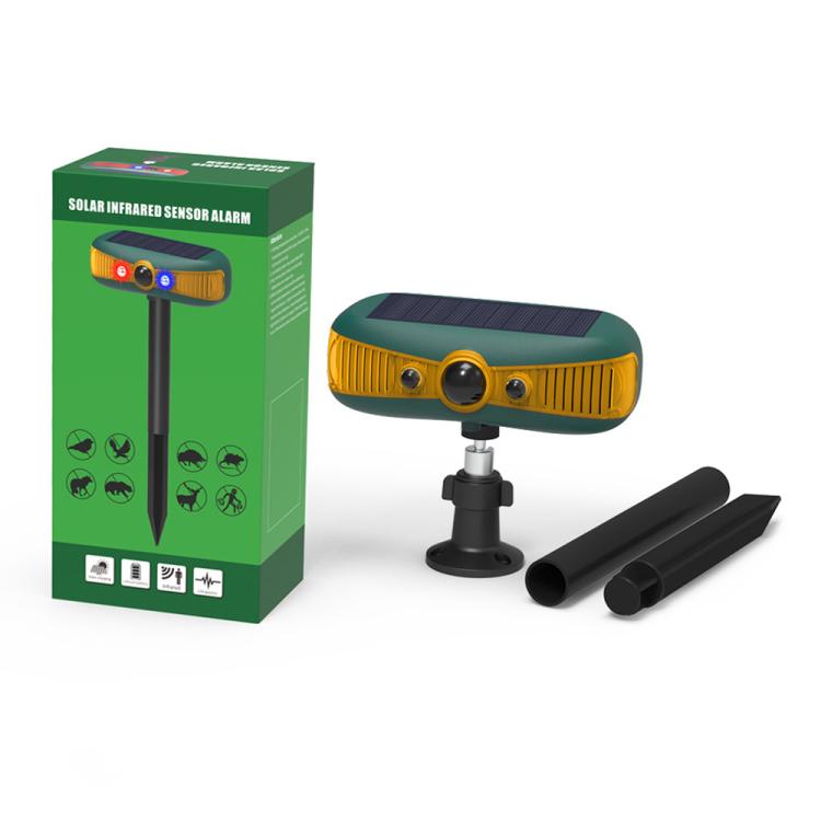 N911Y Outdoor Sound and Light Alarm Solar Powered High Frequency Ultrasonic Animal Repellent