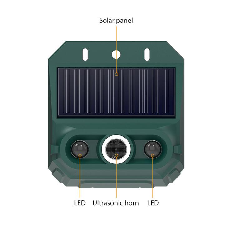 N911Z Solar Powered LED Flashing Infrared Light Animal Repellent