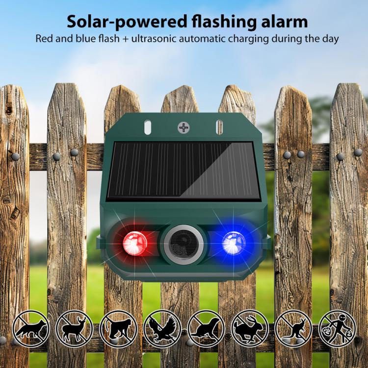 N911Z Solar Powered LED Flashing Infrared Light Animal Repellent