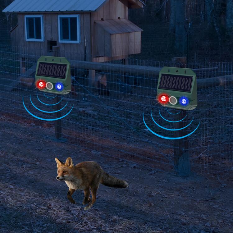 N911Z Solar Powered LED Flashing Infrared Light Animal Repellent