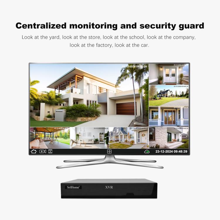 SriHome NVS008-AHD006 2MP HD 8-CH XVR NVR Camera Network Video Recorder Kit
