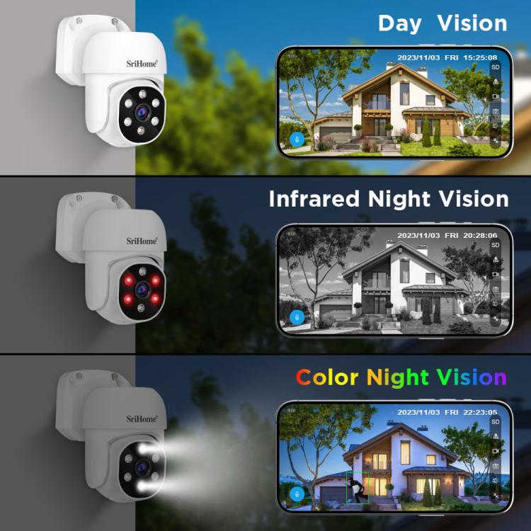 SriHome NVS008-AHD030 5MP HD 4-CH XVR NVR Camera Network Video Recorder Kit