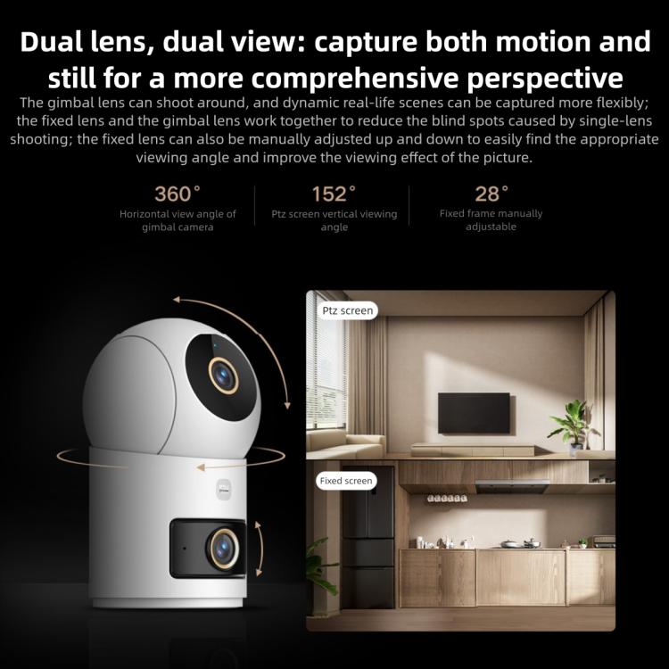 Original Xiaomi Mijia Smart Camera 4 Dual Lens PTZ 360 Degree AI Detection 5MP WiFi 6 Home Security Mi Home APP Camera