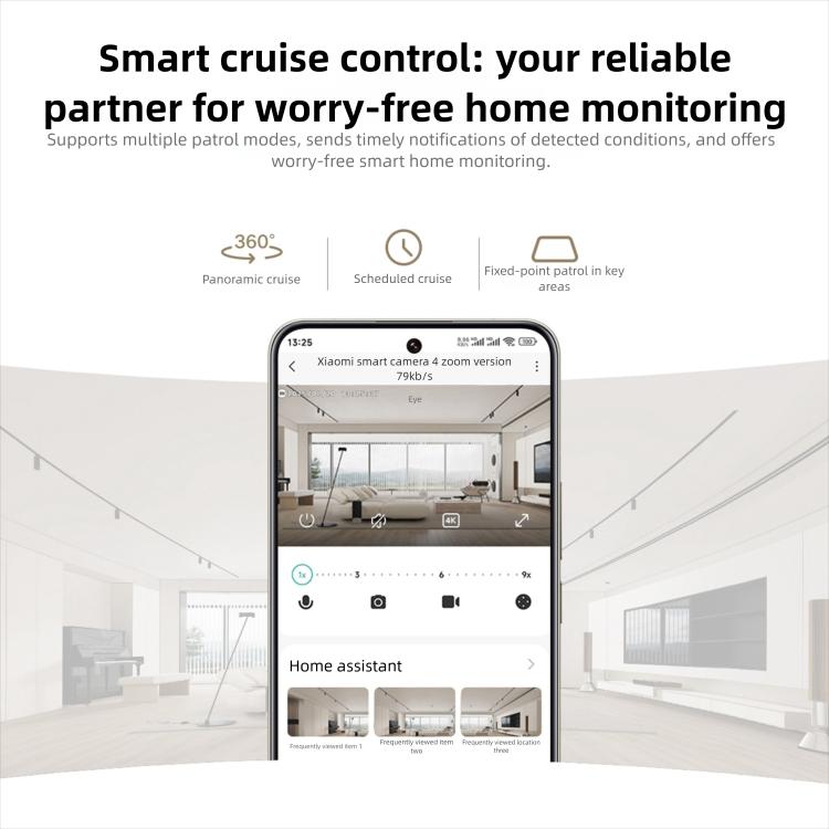 Original Xiaomi Mijia Smart Camera 4 9X Zoom Edition Baby Pet AI Facial Recognition Gesture Call Two-way Voice Camera For Mi Home APP