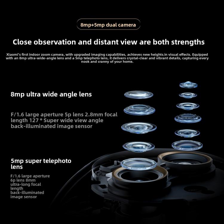 Original Xiaomi Mijia Smart Camera 4 9X Zoom Edition Baby Pet AI Facial Recognition Gesture Call Two-way Voice Camera For Mi Home APP