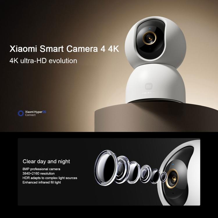 Original Xiaomi Smart Camera 4 4K Dual-band Wi-Fi 6 8MP HDR AI Tracking Night Vision Two-Way Audio Home Security Baby Monitor Pet Camera