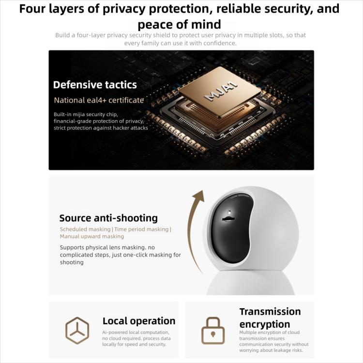 Original Xiaomi Smart Camera 4 4K Dual-band Wi-Fi 6 8MP HDR AI Tracking Night Vision Two-Way Audio Home Security Baby Monitor Pet Camera