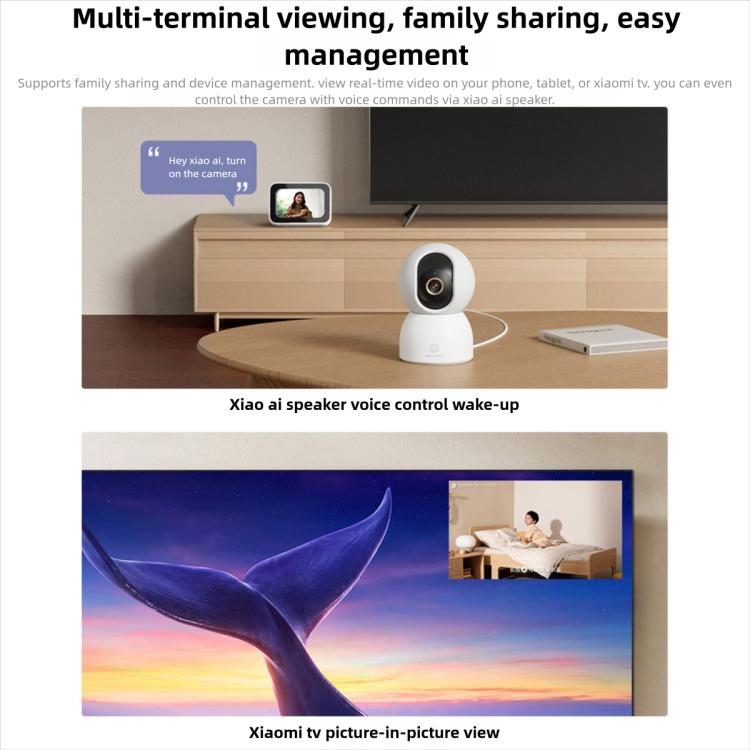 Original Xiaomi Smart Camera 4 4K Dual-band Wi-Fi 6 8MP HDR AI Tracking Night Vision Two-Way Audio Home Security Baby Monitor Pet Camera
