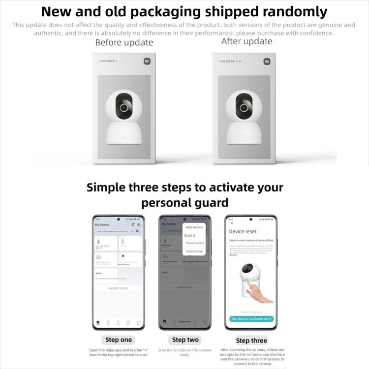 Original Xiaomi Smart Camera 4 4K Dual-band Wi-Fi 6 8MP HDR AI Tracking Night Vision Two-Way Audio Home Security Baby Monitor Pet Camera