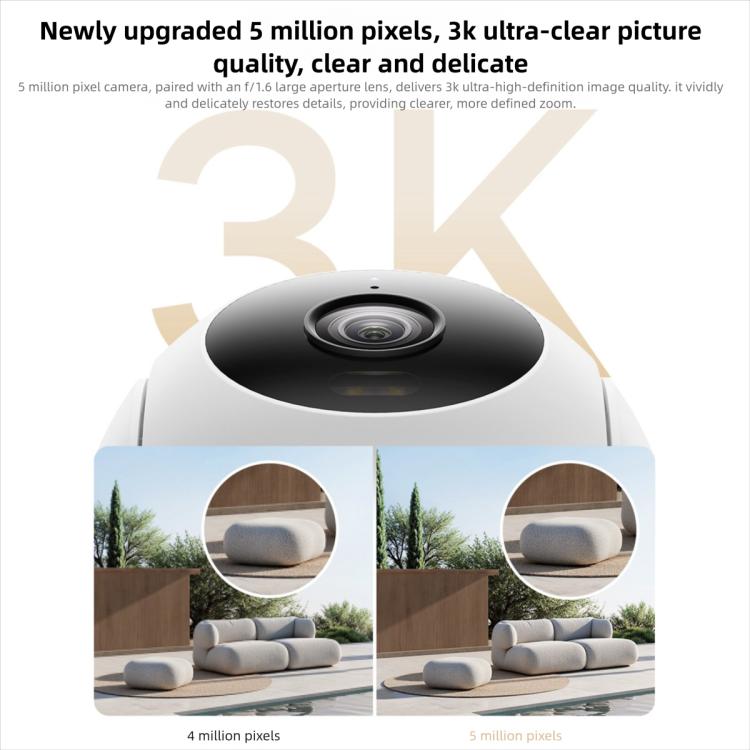 Original Xiaomi Outdoor Camera 4C 3K Full Color Night Vision 5MP IP66 Human Tracking Sound And Light Warning Voice Call Camera