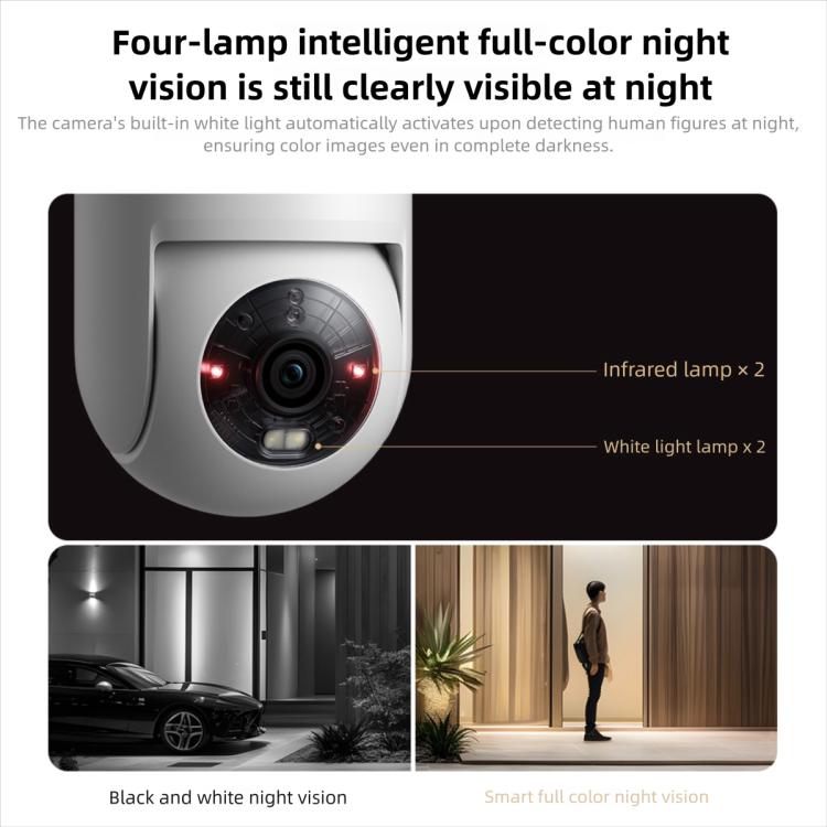 Original Xiaomi Outdoor Camera 4C 3K Full Color Night Vision 5MP IP66 Human Tracking Sound And Light Warning Voice Call Camera