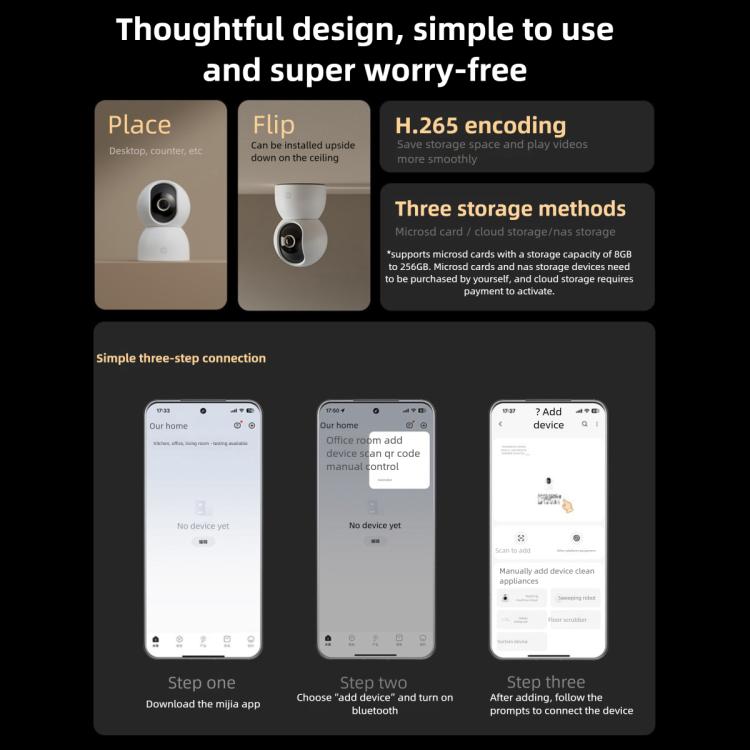 Original Xiaomi Smart Camera 4C 3.5K AI Detection 6MP Full Color Night Vision WiFi 6 Home Security Camera