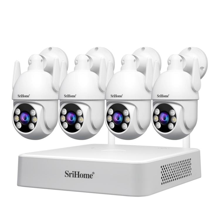 SriHome NVS009-IPC037 5MP 4-CH NVR WiFi IP Camera Kit