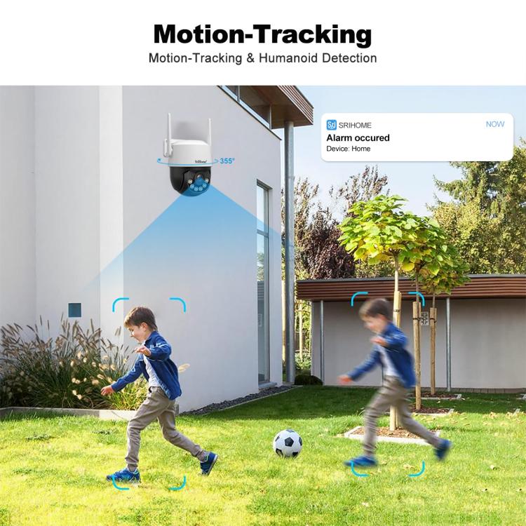 Srihome SH072 8MP Outdoor AI Auto-Tracking Wireless WiFi Security Camera