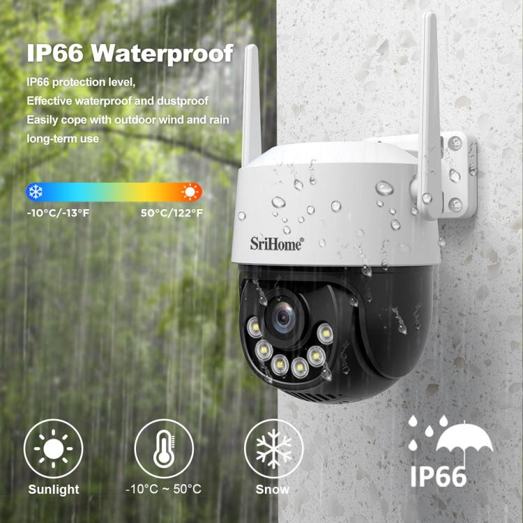 Srihome SH072 8MP Outdoor AI Auto-Tracking Wireless WiFi Security Camera