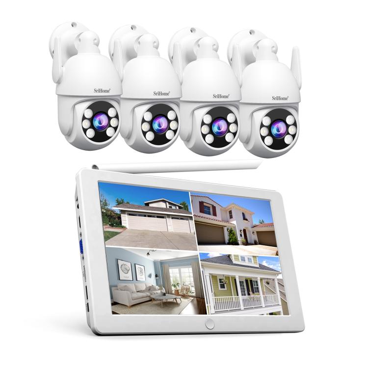 SriHome NVS009-IPC059 5MP 4-CH NVR WiFi IP Camera Kit